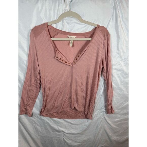 Matilda Jane Ryanne Womens Henley Tee Size S Small - Picture 2 of 5